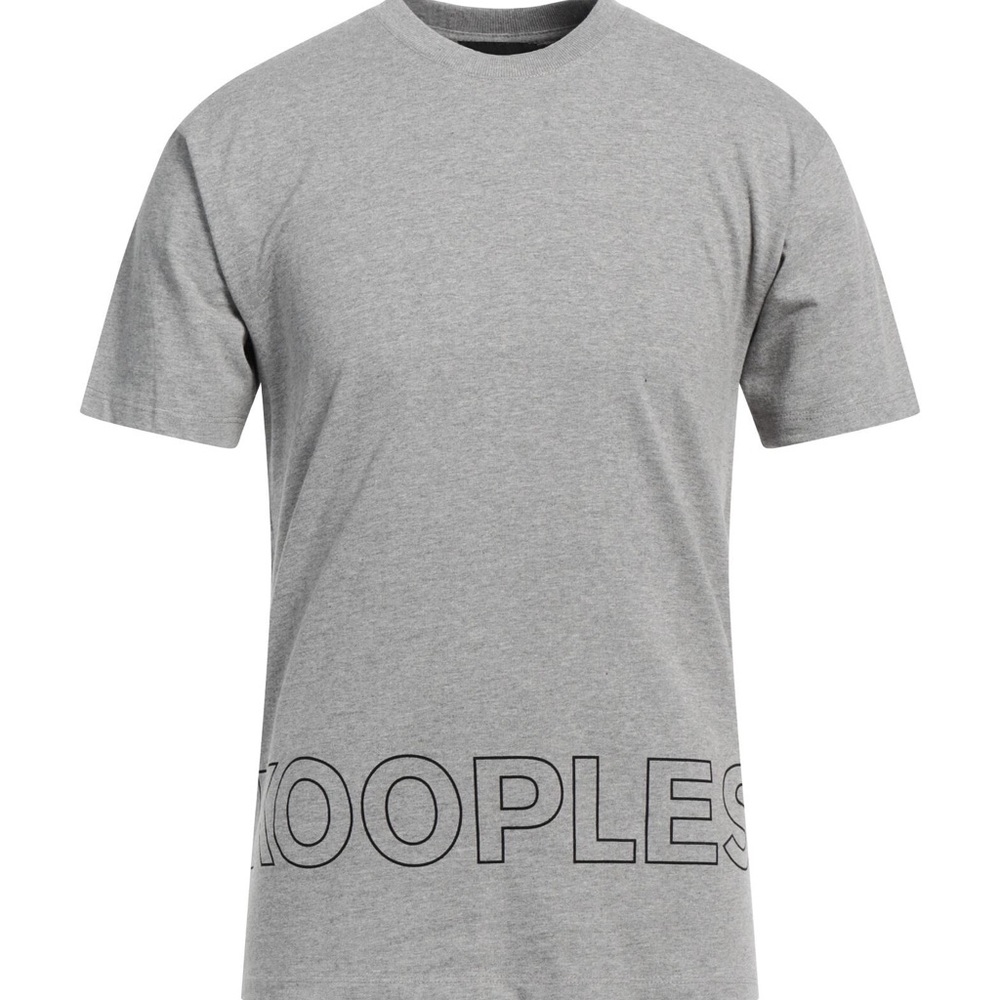 The Kooples Gray Spellout Short Sleeve Cotton T-Shirt Mens Medium